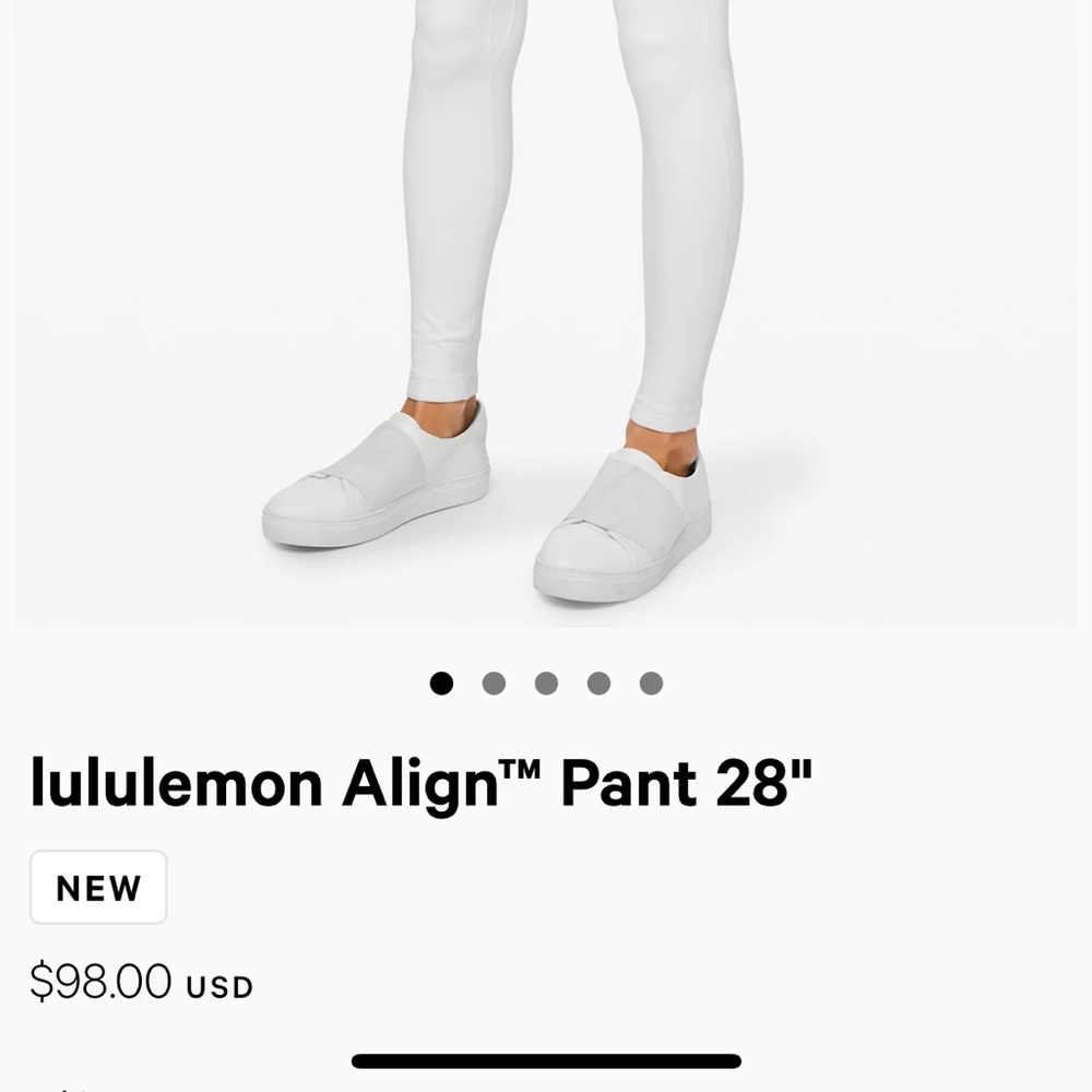 LULULEMON align leggings white new without tags wt